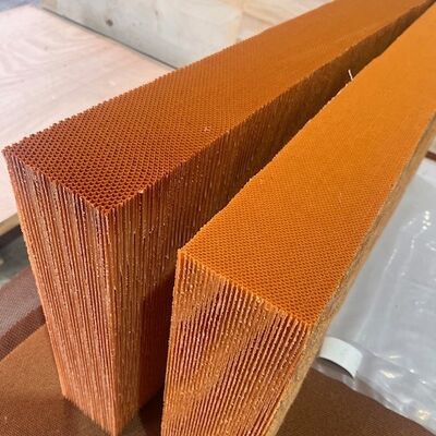 Over 10MPa Flat Compression Strength Aviation Grade Aramid Honeycomb Core For Wings